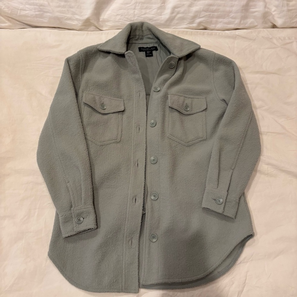 Rachel Zoe Sage Green Button-Up Jacket